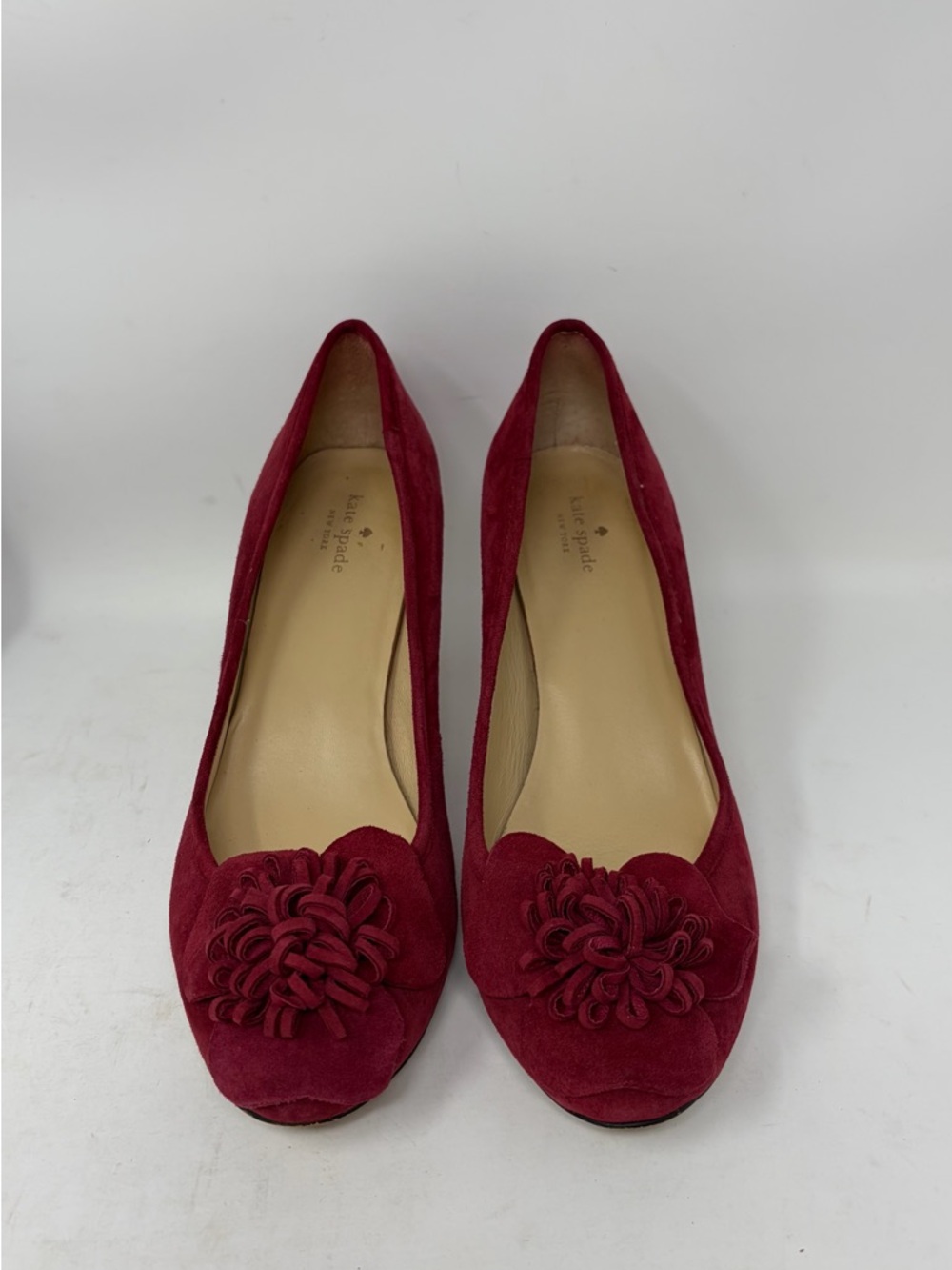 Kate Spade Floral Suede Pump Heel Size 8 - Picture 2 of 9